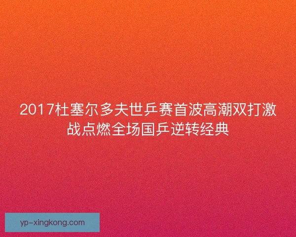 2017杜塞尔多夫世乒赛首波高潮双打激战点燃全场国乒逆转经典 2017杜塞尔多夫世乒赛首波高潮双打激战点燃全场国乒逆转经典
